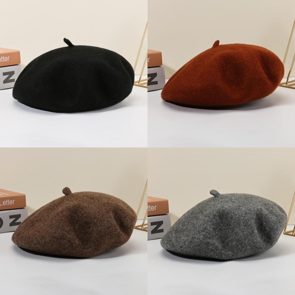 Beret Knit Wool Autumn Winter Vintage Womens Casual Outing Comfortable Warm