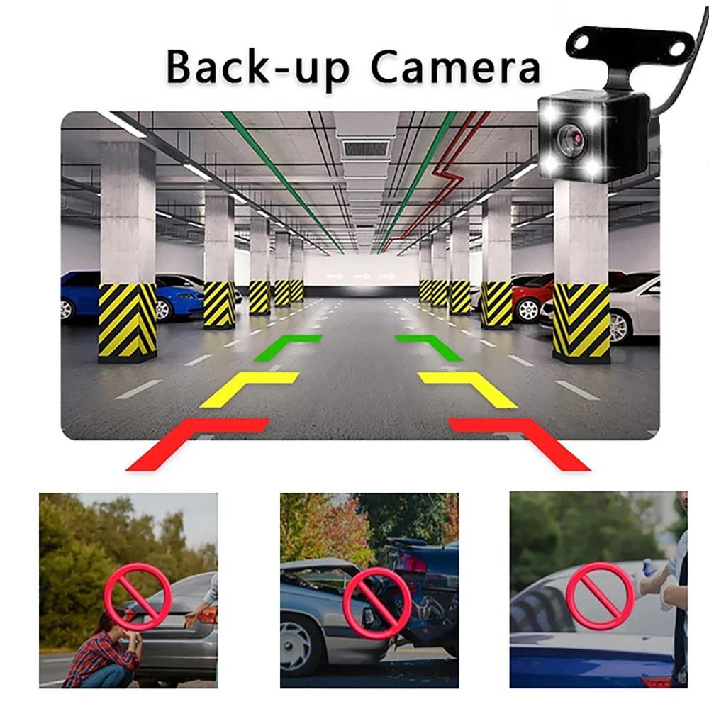 4Lens 360° Dash cam Voice 1080P Video Recorder Car DVR Recording camera Front left right Rear View Auto 4ch dashcam 24H Parking