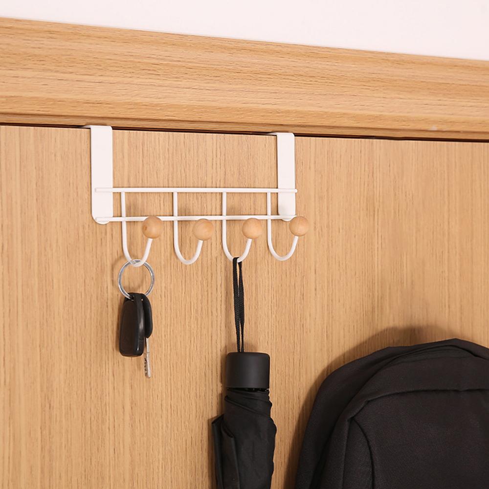 Hook Behind The Door Punch-free Bedroom Storage Rack Clothes Hat Scarf Coat Rack Sundries Finishing Hanger Home Organization