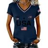 Womens Long Sleeve Tops Long Sleeve Shirts for Women Long Sleeve T Shirt Women Long Sleeve Tops for Women USA Print V Neck Casual