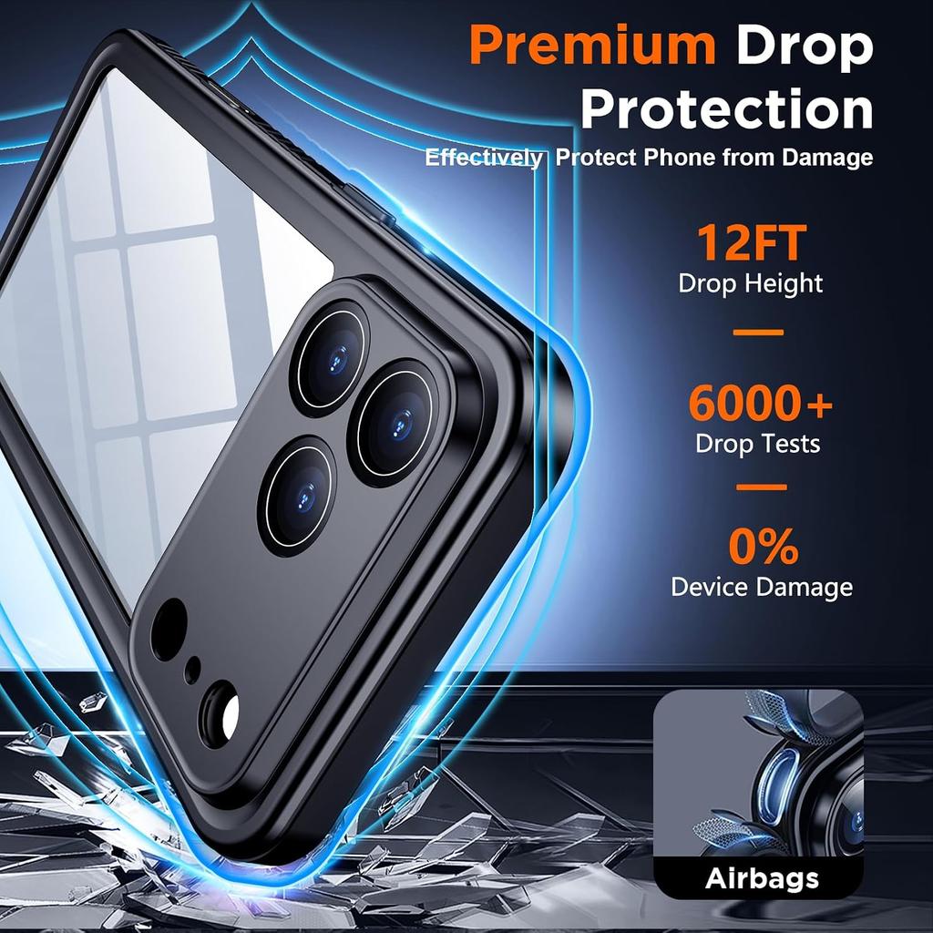 IP68 Waterproof Case For iPhone 18 17 Pro Max Air 18 Pro 17e 18 Full Heavy Duty Shockproof Built-in Lens Screen Protector Cover
