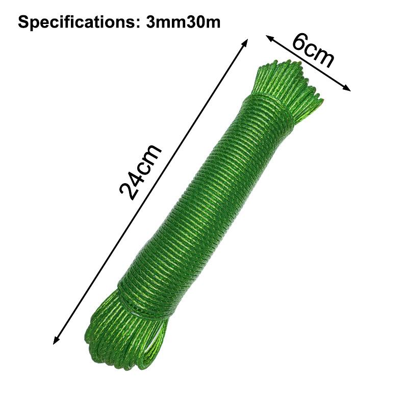 10/20/30/50M Pvc Coating Steel Clothesline Outdoor Portable Clothesline Garden Camping Travel Clothes Drying Rope