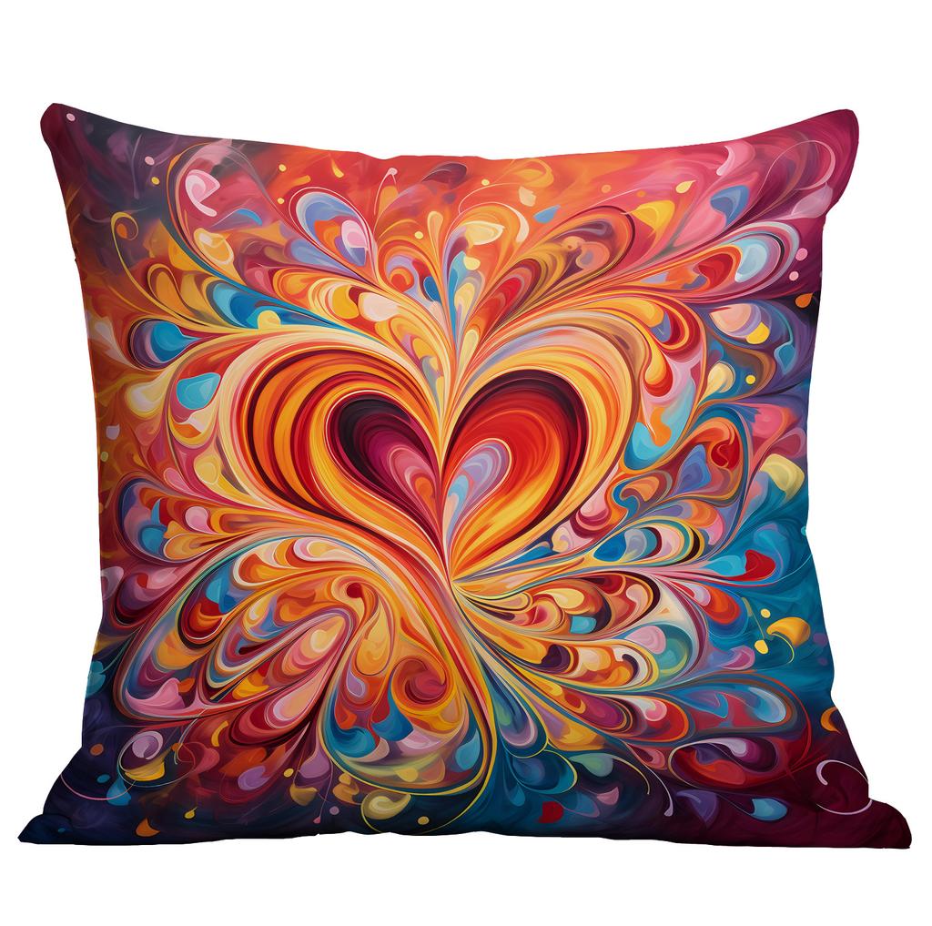 New Valentine's Day Pillow Case Creative Colorful Abstract Love Cushion Home Sofa Pillow Case