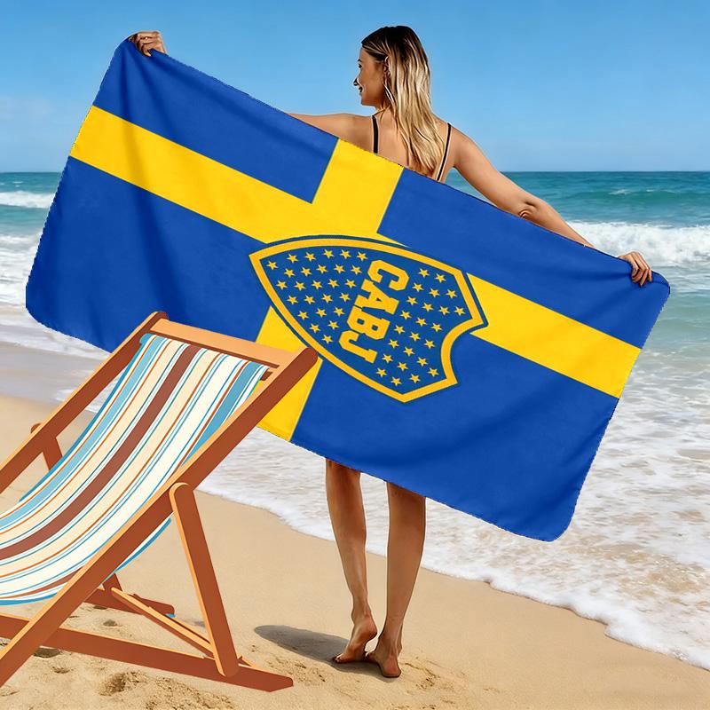 Boca Juniors Print Beach Towel, Large Soft Quick Dry Towel for Beach Camping Swimming