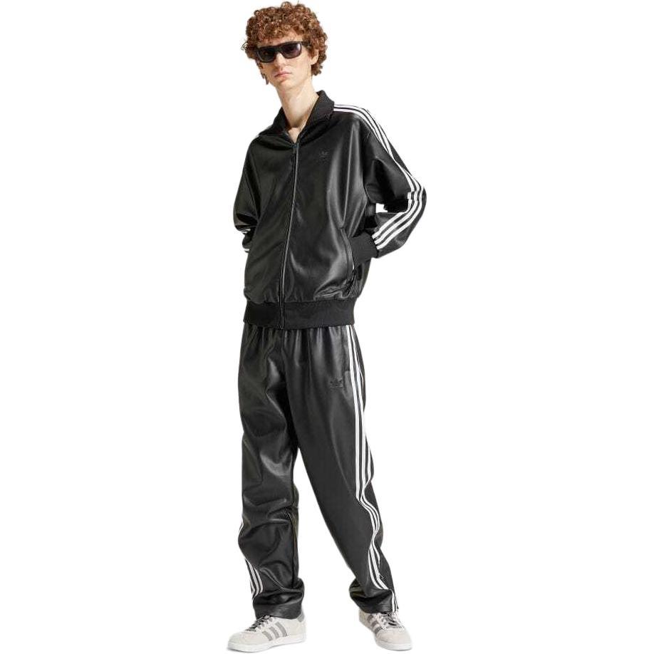 adidas Kunstleder Adicolor 3-Streifen Firebird Trainingsanzughose Asiatische Größe 'Schwarz' Herren IZ4038