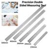 300mm/500mm Stainless Steel Ruler Straight Edge Ruler with Inch & Metric Centimeter Millimeter Ruler Precision Measuring Ruler