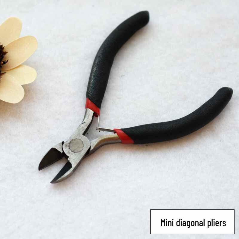 Stainless Steel Precision Needle-Nose Pliers: Non-Serrated, Round-Nose, Angled Cutters for DIY Craft & Jewelry Wire Wrapping
