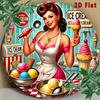 D-Moll pc Rundes Eiscreme Löst Alles Vintage Metallschild x Zoll Perfekt für Partys Bars Zuhause Küchen Essen