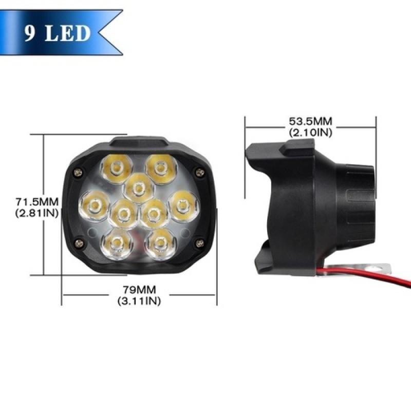 6/9LED 12V Motorcycle Headlights Universal White Super Bright Working Front Light 10W LED Scooters Spotlight Moto Fog Lampht