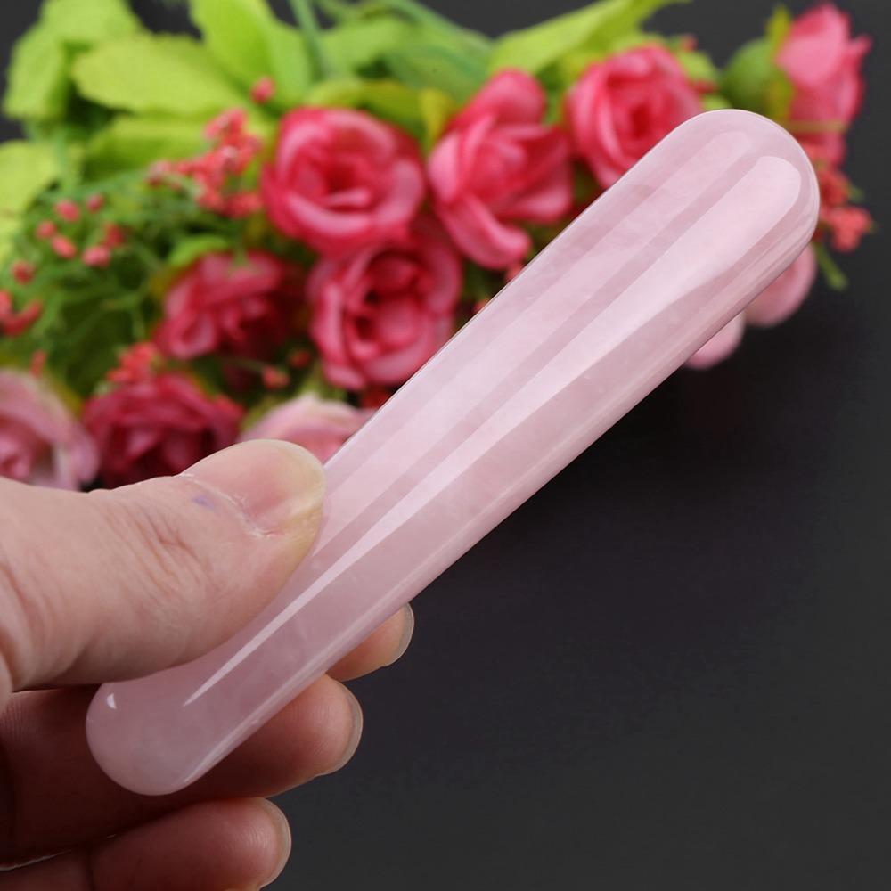 Smooth Surface Face Massage Wand Quartz Crystal Quartz Massage Stick Crystal Massage Wand For SPA
