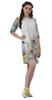 Moomaya Printed 3 4 Sleeve Winter Dresses For Women Scoop Neck Short Swing