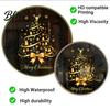 Weatherproof Christmas Stickers Gold Ribbon Tree Static Window Cling Glass Sticker with Bow Reindeer Creative Gift Ideas Antler & Star Snowflake,