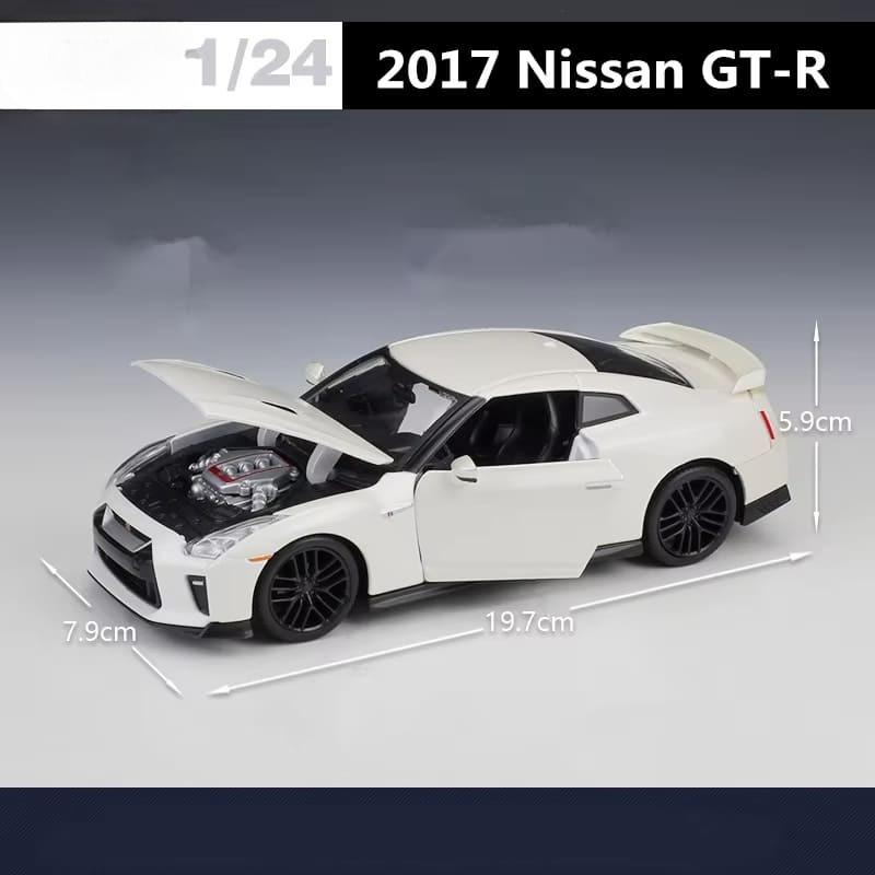 1:24 Static  Simulation GTR R35 Alloy Racing Model Die-cast Metal Sports Car Collection Display High Simulation Children's Toy Boy Gift