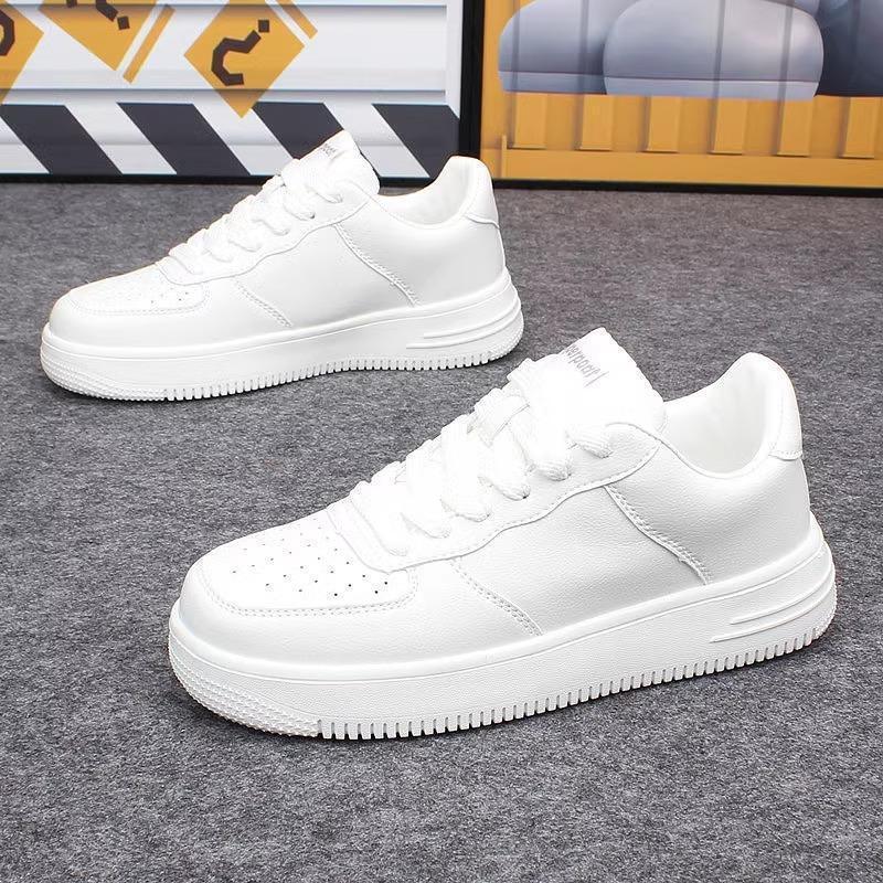 Prodyšné bílé plátěné tenisky pro muže a ženy - S tlustou podrážkou, ležérní, všestranné, jarní styl