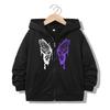 Hoodie Zipper Hoodie Funny Casual Butterfly Heart Letter Hoodies Jackets Boys Girls Y2k Zip Up Sweatshirt Fashion
