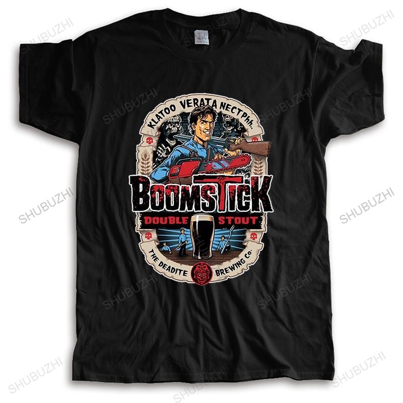 Fashion Brand T Shirt Mens Evil Dead Boomstick Mens Short Sleeve Tshirt Pure Cotton Round Collar Anime In 2016 Latest Style