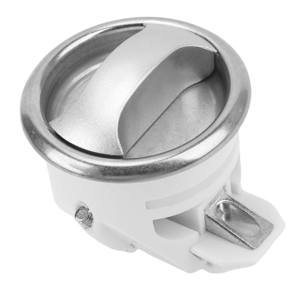 2 Set Toilet Mobile Door Lock 43mm Diameter Hole Opening Elegant Sliding Door Lock Kit for 15 To 18mm Thickness White