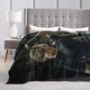 Leon Kennedy Resident 4 Remake Blankets Fleece Video Game Eviled Super Warm Throw Blankets for Bedroom Sofa Bed Rug