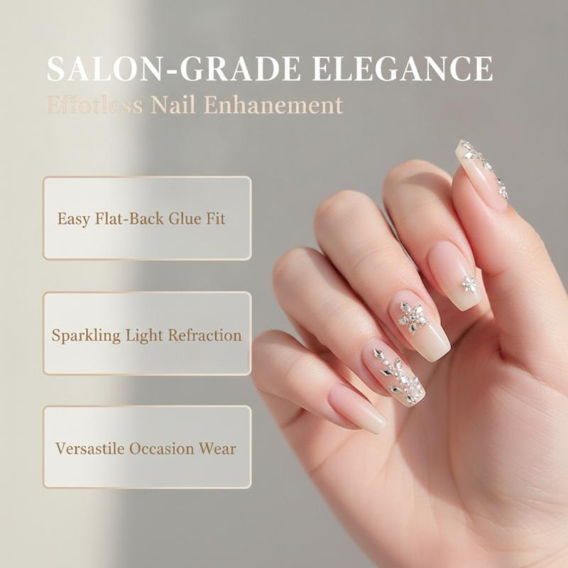 50Pcs Rhombus 3D Glitter Nail Decoration Diy Chic Tiny Crystal Ice-Transparent Mini Sparkle Nail Art Rhinestone