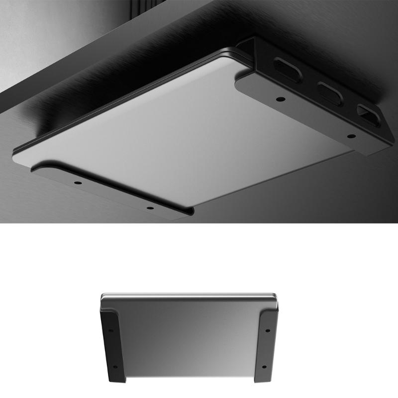 Multipurpose ABS Notebook Holder Kit, Secure Wall or Desk Mount Strong Metal Support for Laptop Tablets
