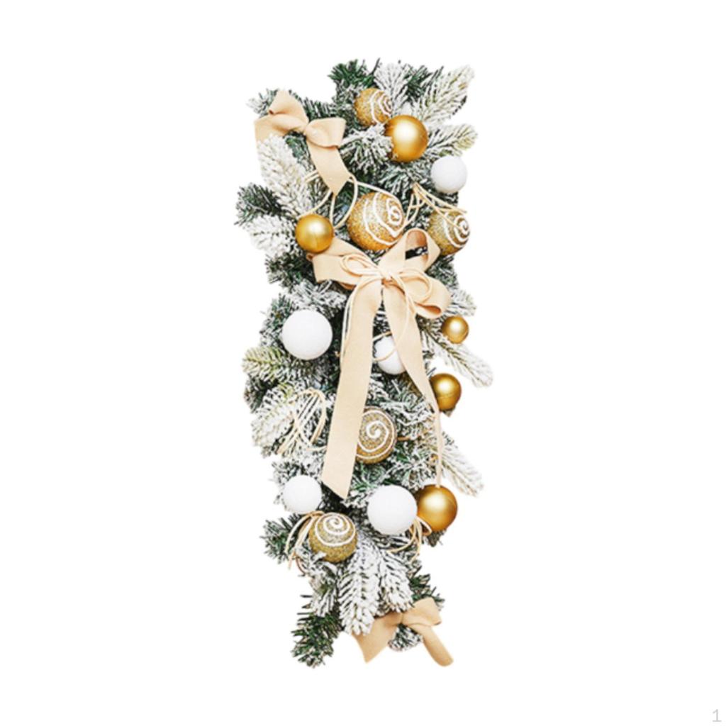 Christmas Garland with Lights for Stairs, Teardrop Stairs