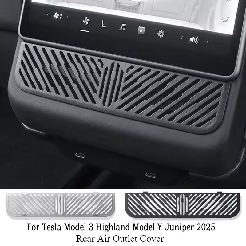 For Tesla Model 3 Highland Model Y Launch 2025 Rear Air Outlet Mask Vent Protective Cover Rear Exhaust Grille Car Accessories