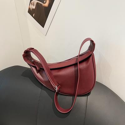 Elegant Retro Saddle Bag  Trend of the Year  New Adjustable Shoulder Strap  Comfortable  Durable  Single Shoulder Crossbody Bag