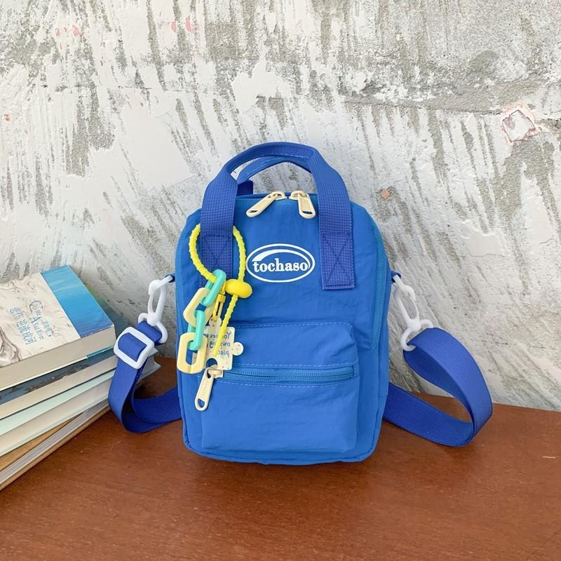 Childrens Candy Color Nylon Casual Small Shoulder Bag For Kids Daily Use