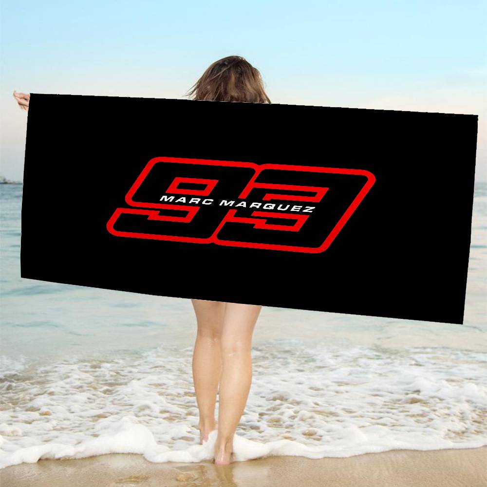 

M-Marquezs-s 93 Logo Microfiber Printed Beach Towel Mountain Climbing Yoga Beach Swimming Running Absorbent Soft Towel W40*H60(CM)