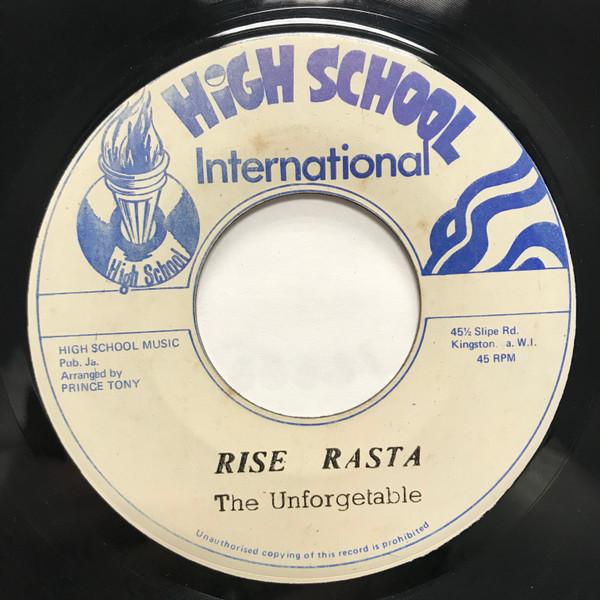 

7inch Record UNFORGETTABLES Rise Rasta NONE High School Int Jamaica Reggae Ska Dub Used