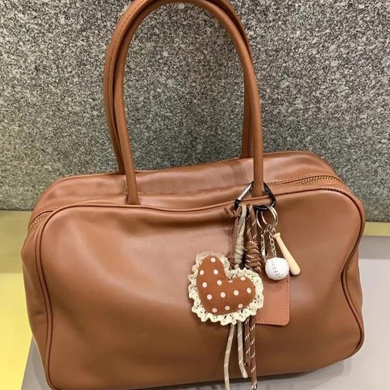 Fashion Rope Baseball Keychain Trendy Bag Hanging Lace Border Love Decoration Pendant Gift For Women