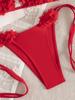 2026 European & American Halter Red Triangle Bikini - Women's Sexy Strappy Swimwear