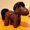 Pferd Puppen Anhänger Kunstleder Pony Schlüsselanhänger Niedlicher Tier Schlüsselanhänger Vielseitiger Taschenanhänger für Schlüssel und Accessoires