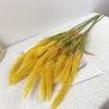 10pcs Simulated Plant Single Branch 3 Fork Wheat Ear Golden Rice Wheat Ear Pastoral Crop Home Decoration