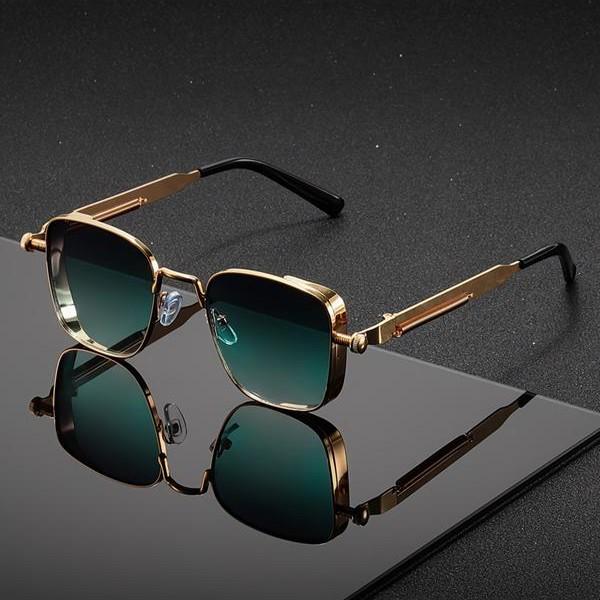 Steampunk Square Metal Men's Sunglasses - European & American Style