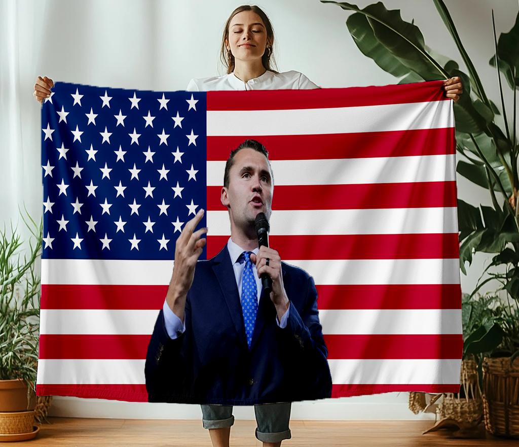 Charlie Kirk the loving Savior A good person God bless Printed Blanket Accessories Sofa Decorative Throw Blankets Soft Flannel