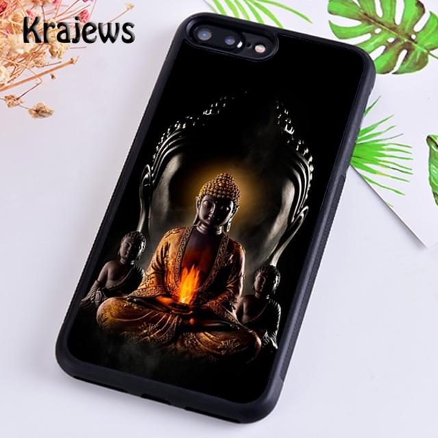 Krajews Buddhism Buddha statue Vintage Gautama Phone Case Cover For iPhone 17 Air 16 15 14 plus 11 12 13 pro ma Fundas