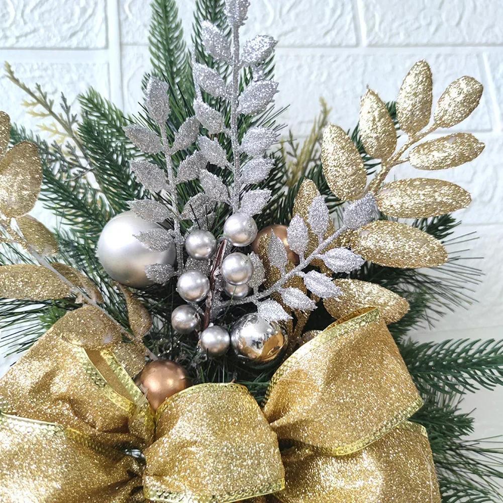 Cordless Pre Lit Christmas Stair Garland Decorations Festive Staircase Swag Trim for Holiday Home Decor