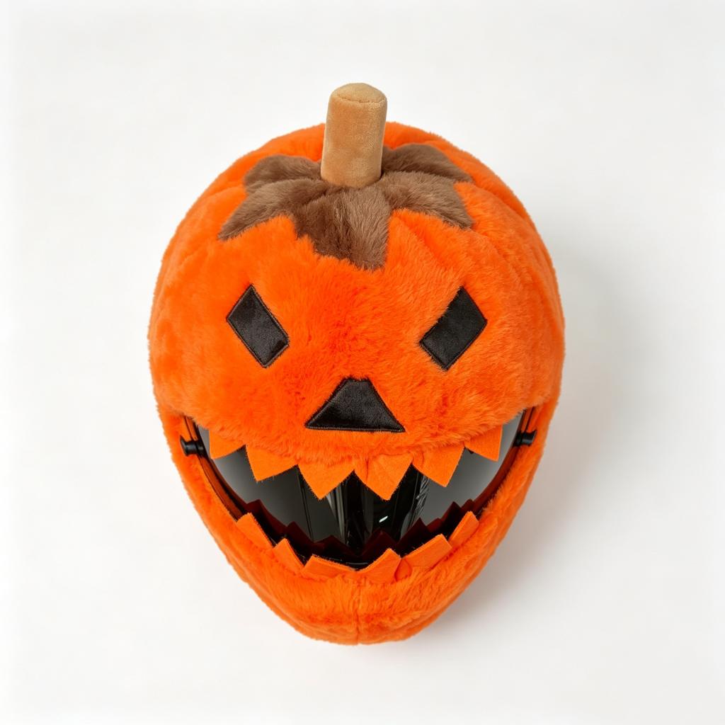 Cartoon Plush Halloween Pumpkin Motorcycle Helmet Cover Funny Protective Helmet Case for Christmas Motorbike AccessoriesSpeed Sensors 6
