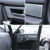 For Land Rover Discovery 4 LR4 2010-2016 ABS Black wood grain/Silver Car  Interior Door Handle Panel Cover Trim Car Accessories
