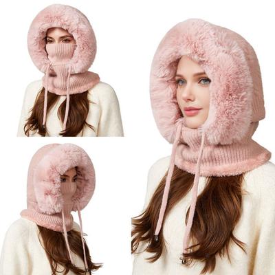 Outdoor Headgear 3 In 1 Hat Scarf Detachable Face Guard Set Adjustable Face