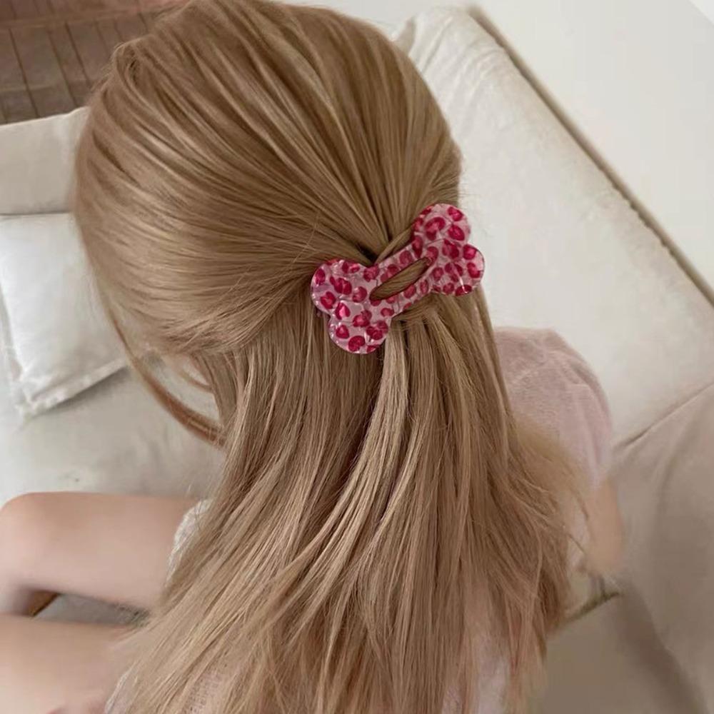 Rhinestone Flat Hair Claw Bone Shaped Hair Accessories Creative Hair Clip