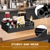 Wood Organizer boxes with 5 Compartments for Coffee bean Sealed jar Cups Condiment Sundries tableware Bar Home kitchen organizer
