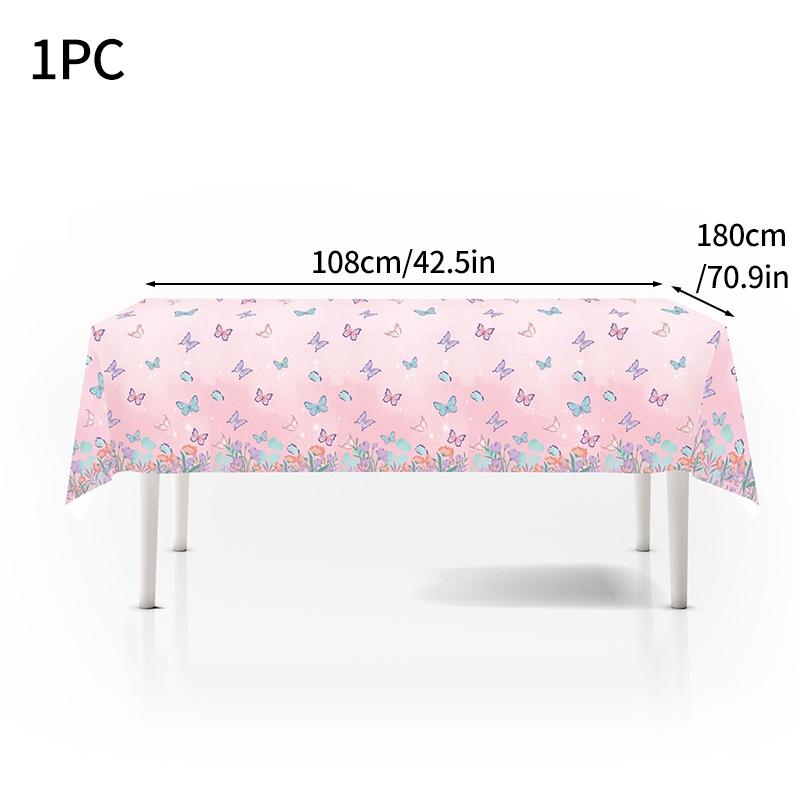 Butterfly Party Supplies Disposable Tableware for Girl Birthday Party Paper Plates Cups Cake Topper Baby Shower Baptism Decor