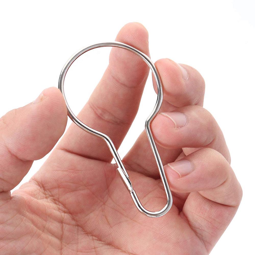 50PCS Metal Bathroom Buckle Hanger Curtain Hook Shower Curtain Hook