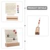 1 Tischkalender mit Holzsockel, 3 Ringe zur Datumsmarkierung, Acrylring