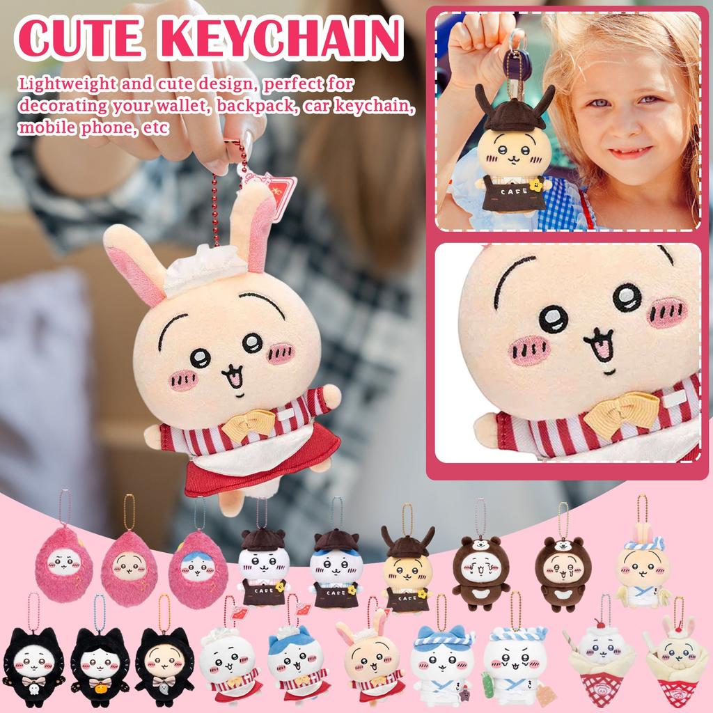 Kreslená Roztomilá Panenka Plyšová Hračka Klíčenka Malý Přívěsek