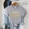 Hello 2026 Happy New Year Crew T-shirt Men's Women Shirts Clothes Casual Fashion Hip Hop Streetwear Tshirt GoodBye 2025 Outfit