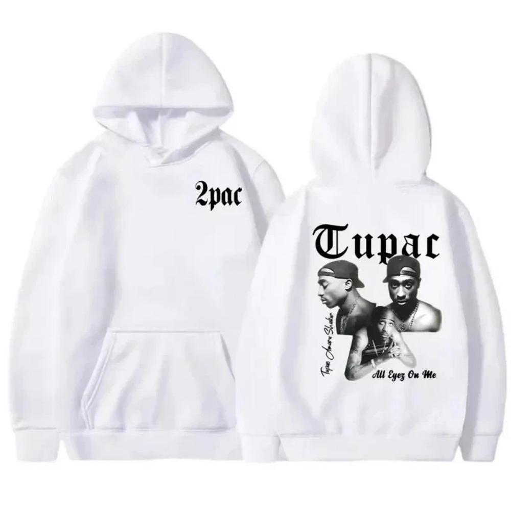 Rapper Tupac 2pac Hoodie Men's and Women's Sportswear Neutral Hoodie Fashion Letter Printed Pattern Hip Hop Sportswear Casual