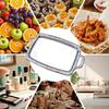 Metal Metal Serving Tray Stainless Steel Storage Tray Portable Charcuterie Tray  Kitchen Use
